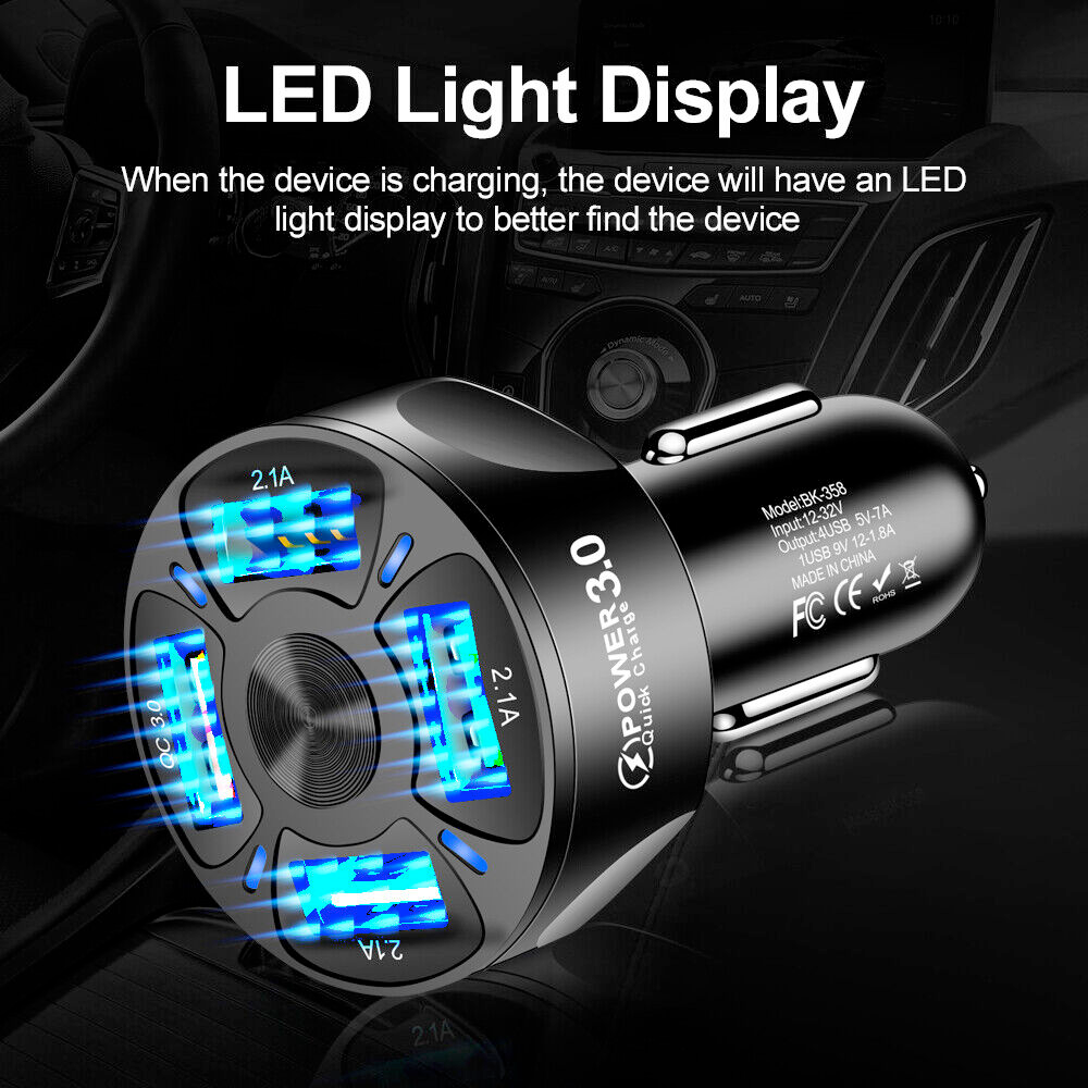 Fast Car USB Charger with Multiple Functions for Rapid Charging