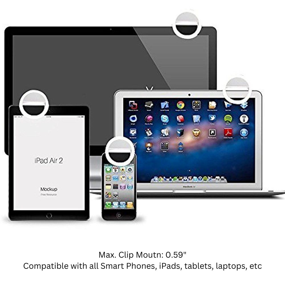 Clip On Selfie Ring for Portable Mobile Phone