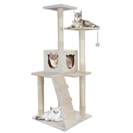 Scratching Post Cat Tree with Climbing Steps