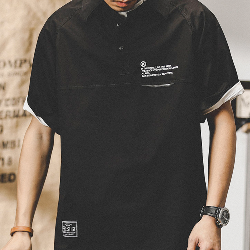 Short Sleeve Popover Shirt for Men