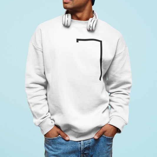 Angled Logo Crewneck Sweatshirt for Men