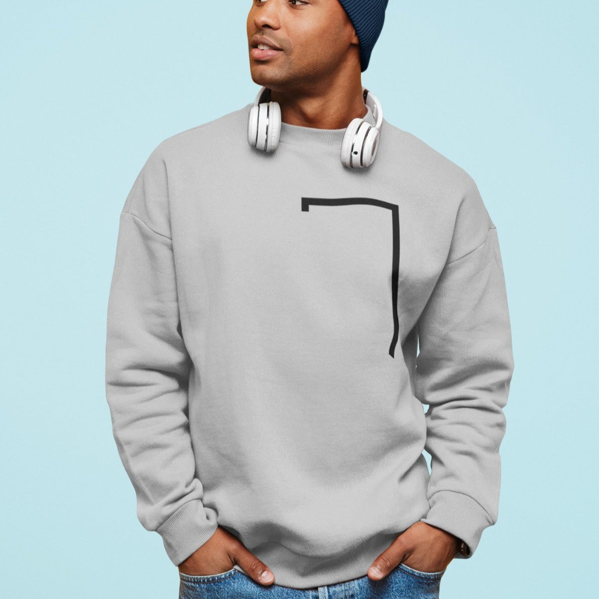 Angled Logo Crewneck Sweatshirt for Men