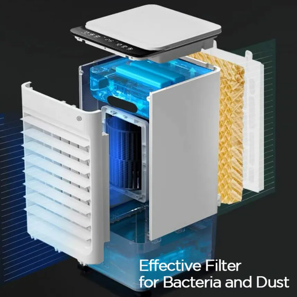 Portable Air Cooler with Humidifying Function for Efficient Cooling