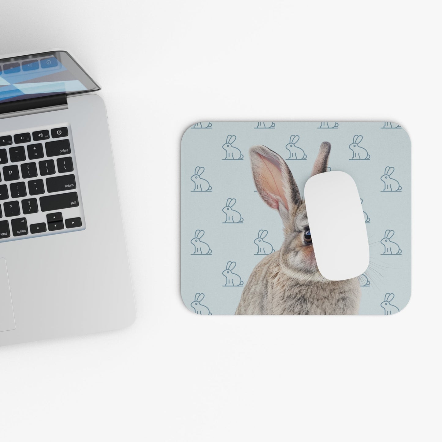 Rose Bunny Desk Mat