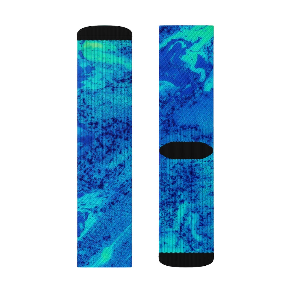 Blue Luminous Quirky Socks