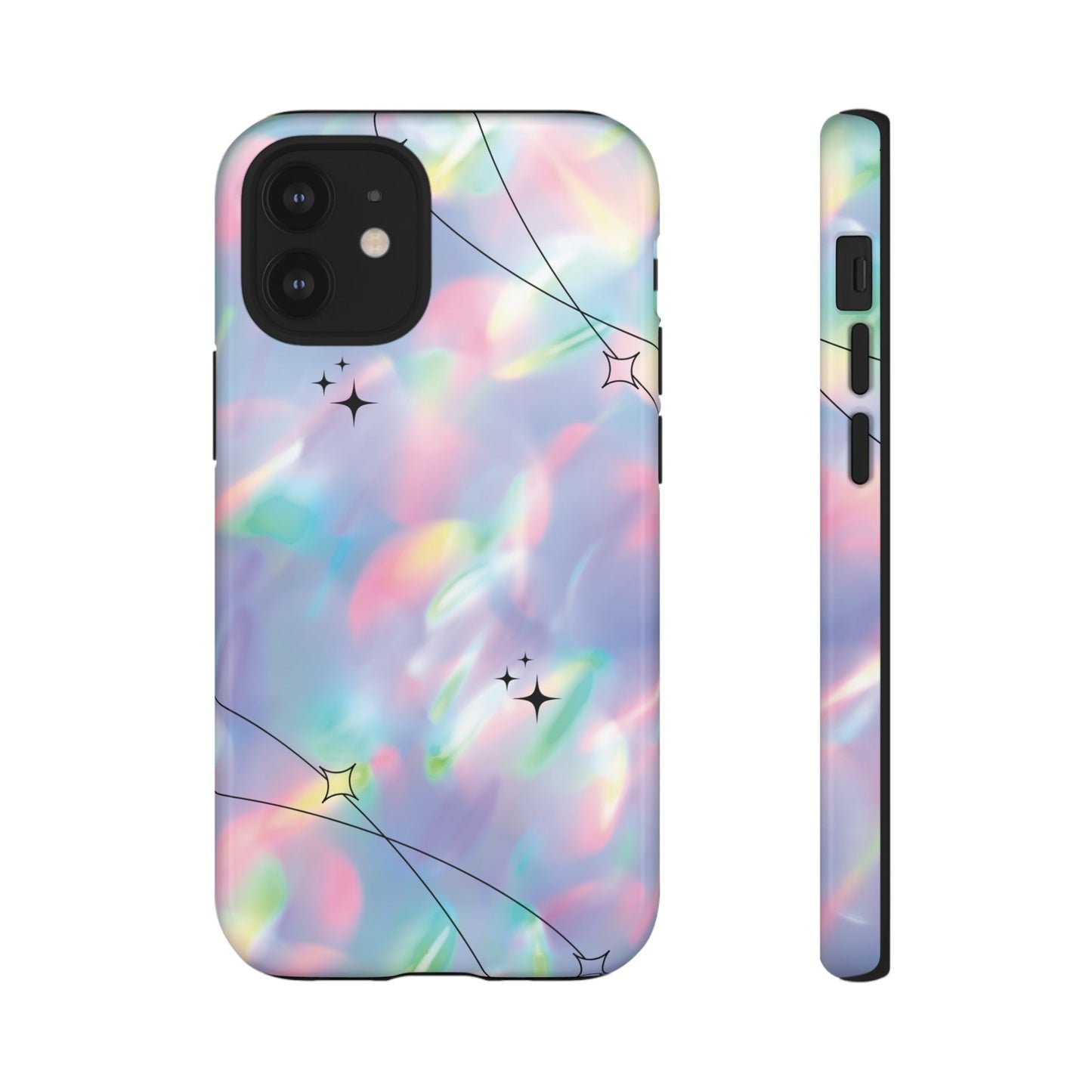 Durable iPhone Case with Stars in Gradient Pattern