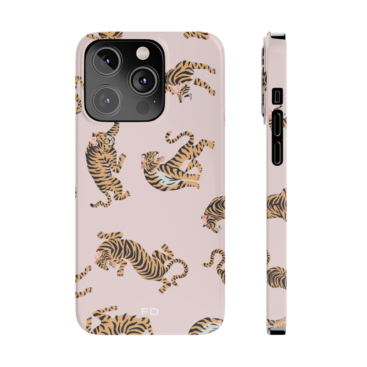 Slim iPhone Case featuring Leopard and Roses Design