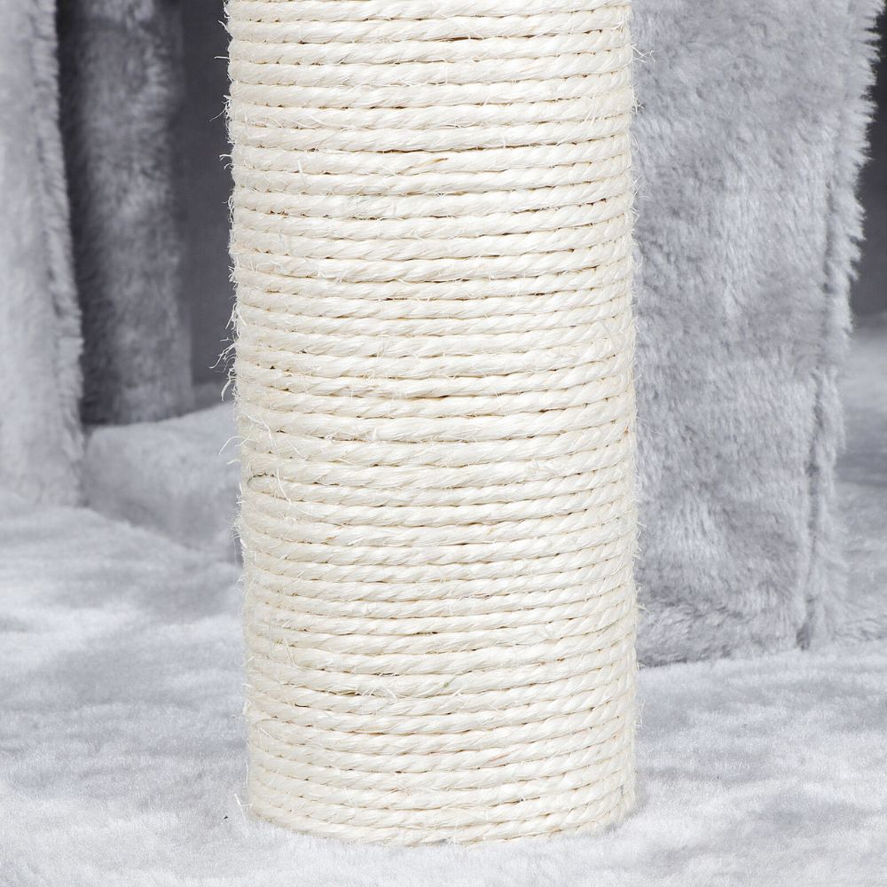 Scratching Post Cat Tree with Ramp and Elevated House