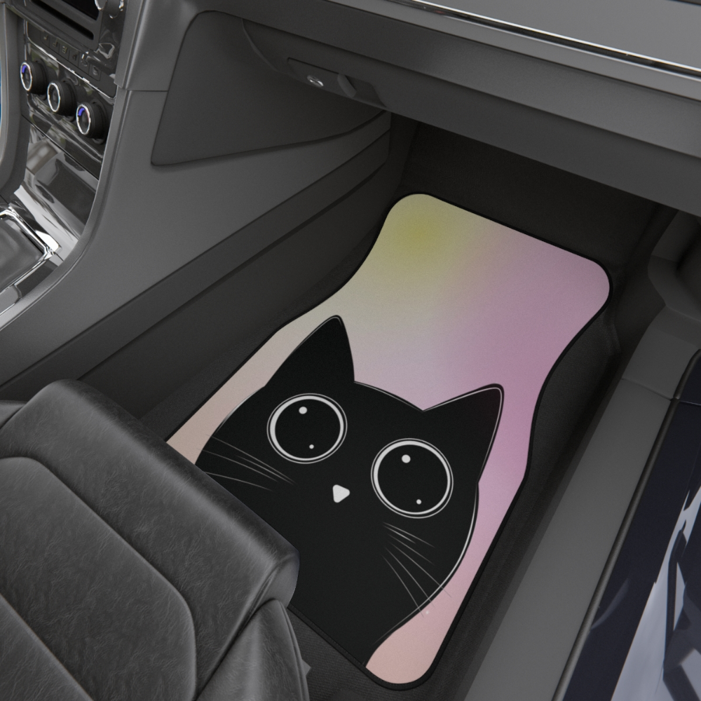 Charming Feline Vehicle Floor Mats (Set of 2)