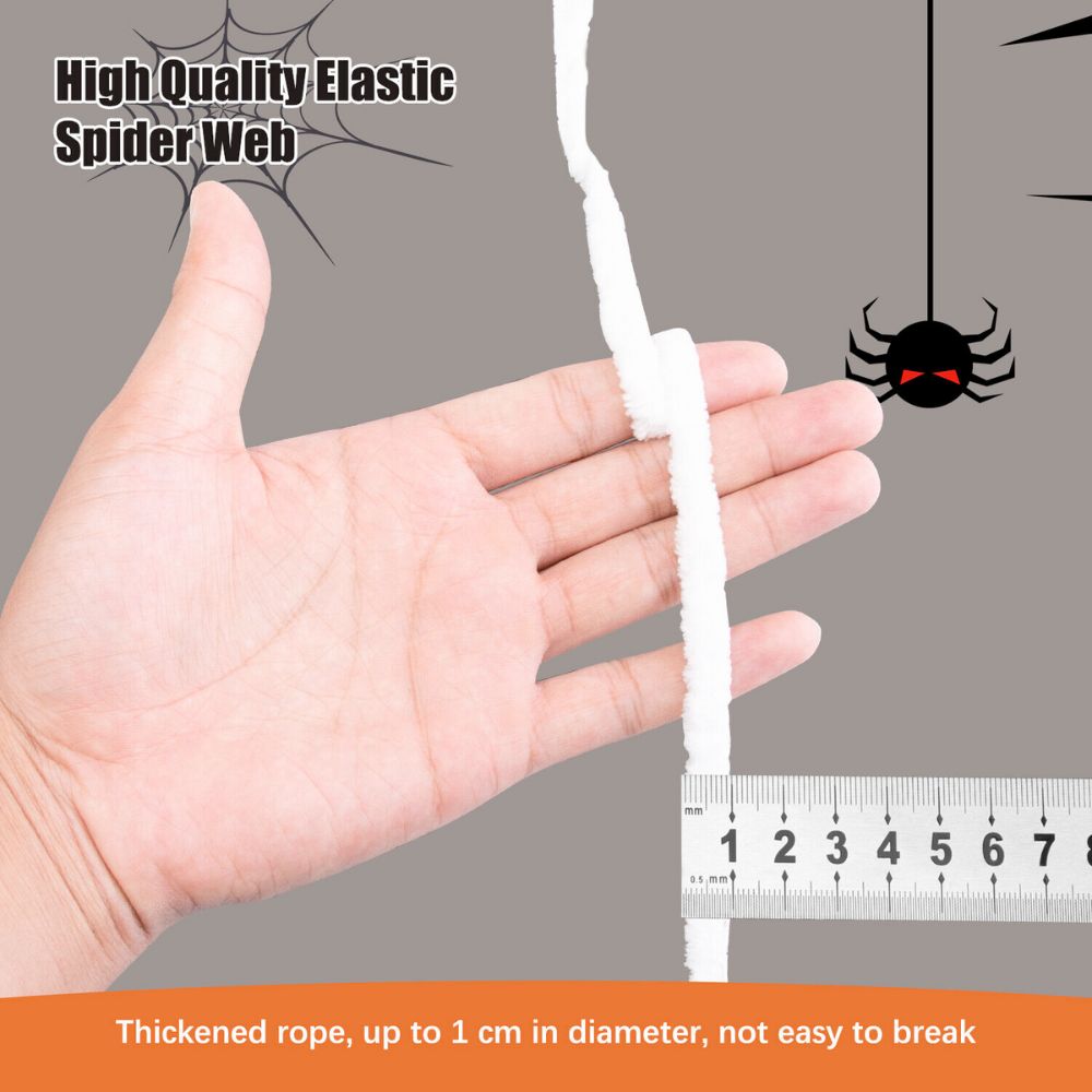 Huge Illuminated Halloween Cobweb Decorative Prop