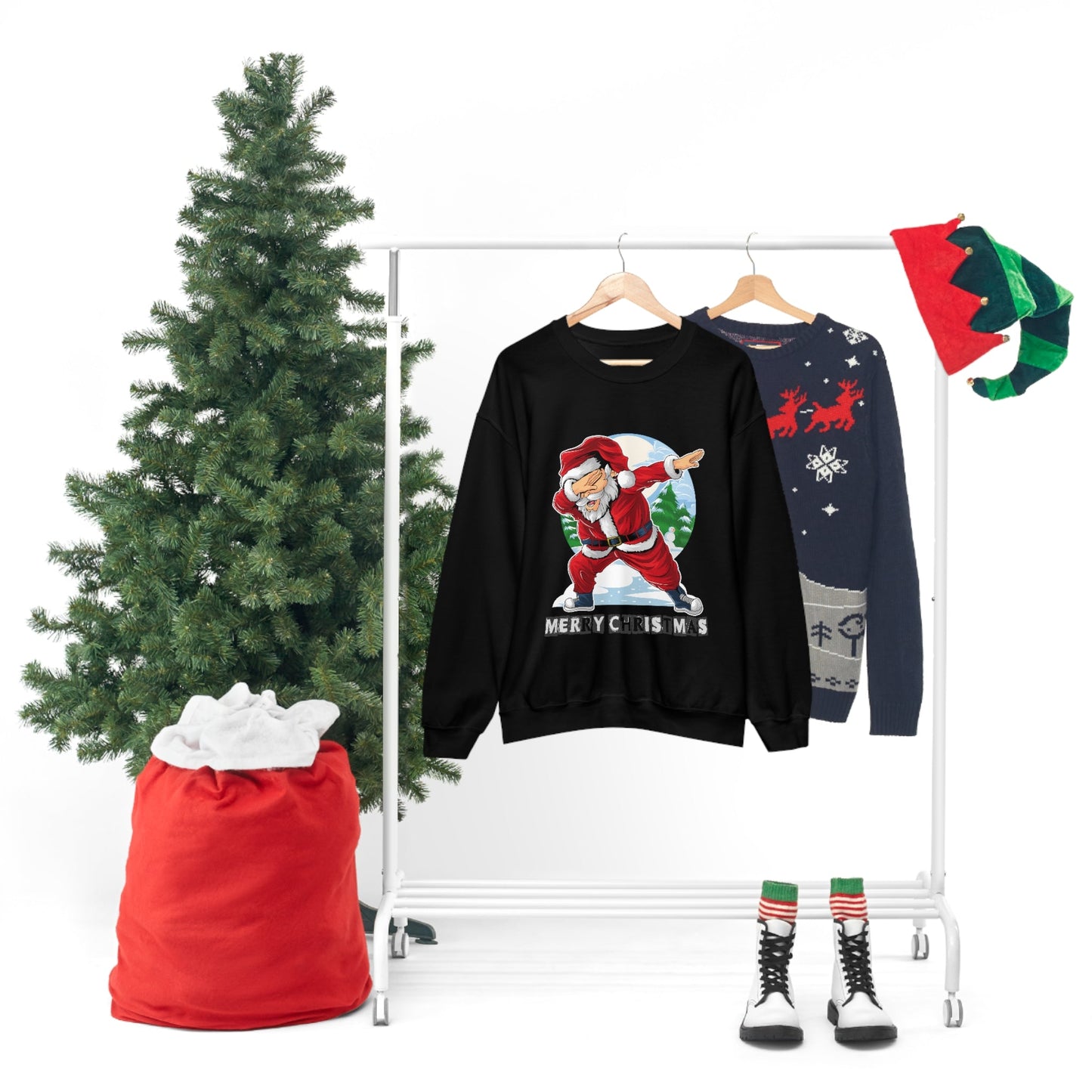 Santa Dabbing Women's Crewneck Sweatshirt