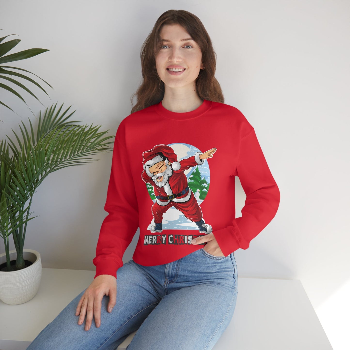 Santa Dabbing Women's Crewneck Sweatshirt