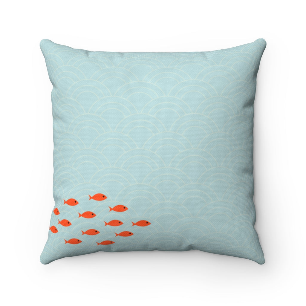 Fish School Pillow: Home Decorative Accents - Available in 4 Different Sizes