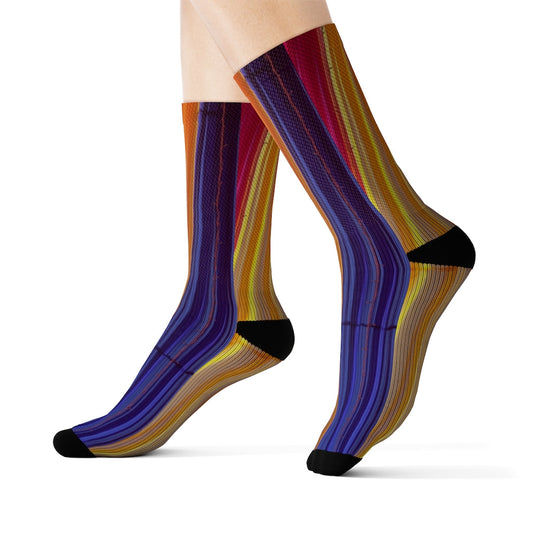 Vibrant Striped Playful Socks
