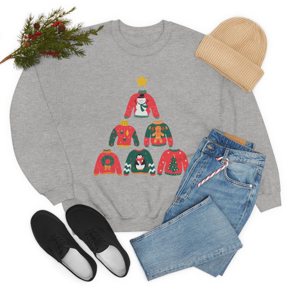Christmas Tree Themed Women's Sweater