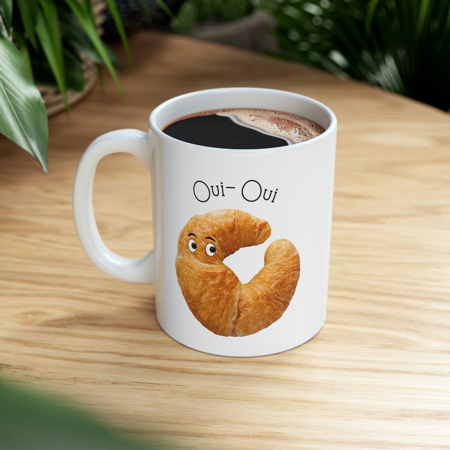 French Croissant Themed Novelty Mug