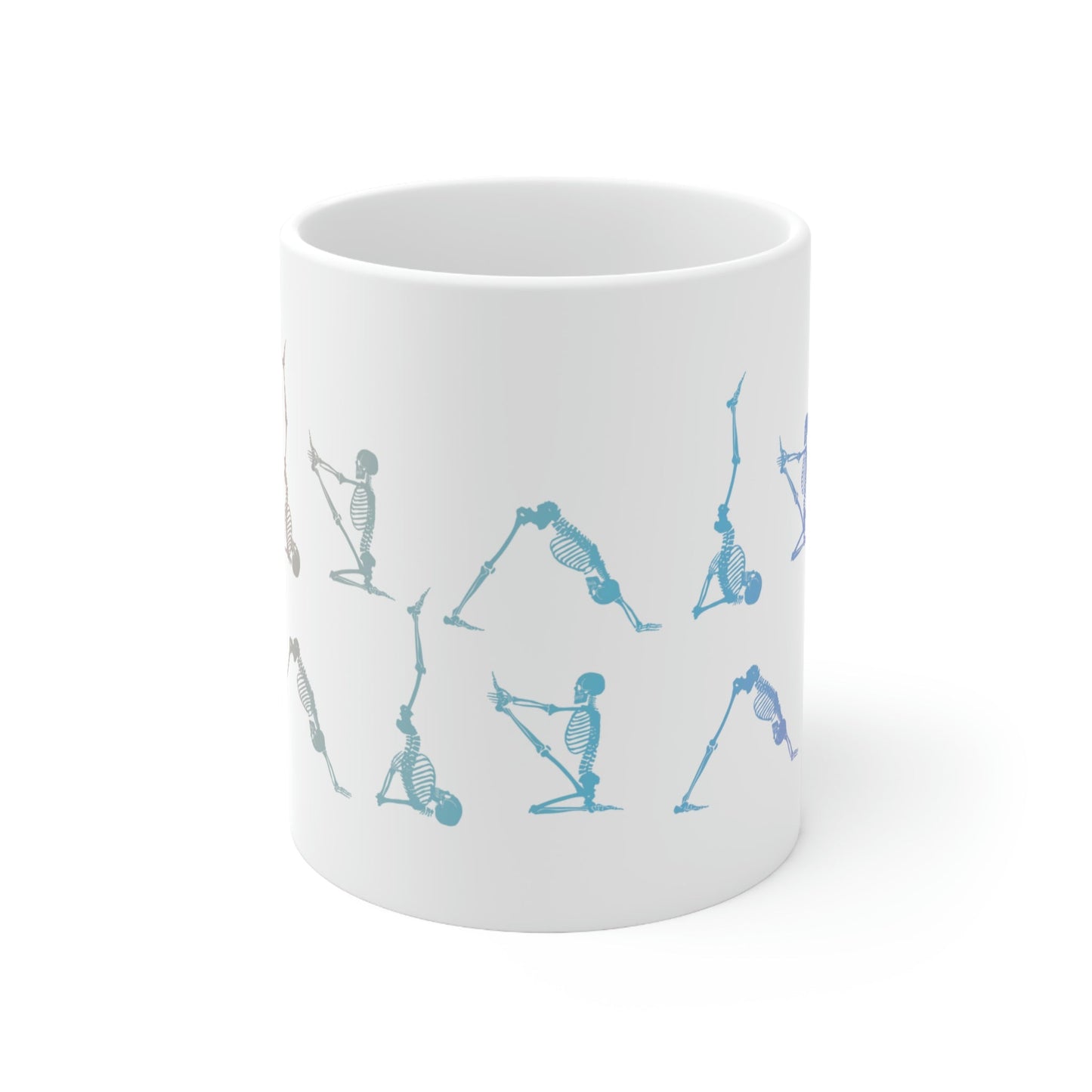 Yoga Poses Skeleton Mug