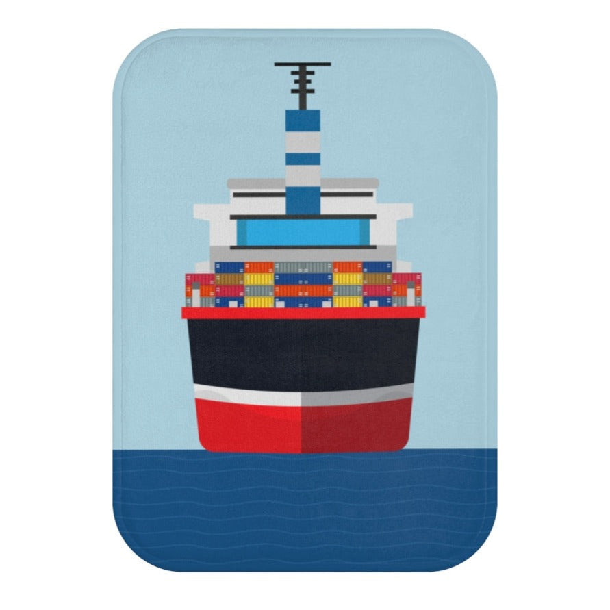 Oceanfront Cargo Vessel Bath Mat
