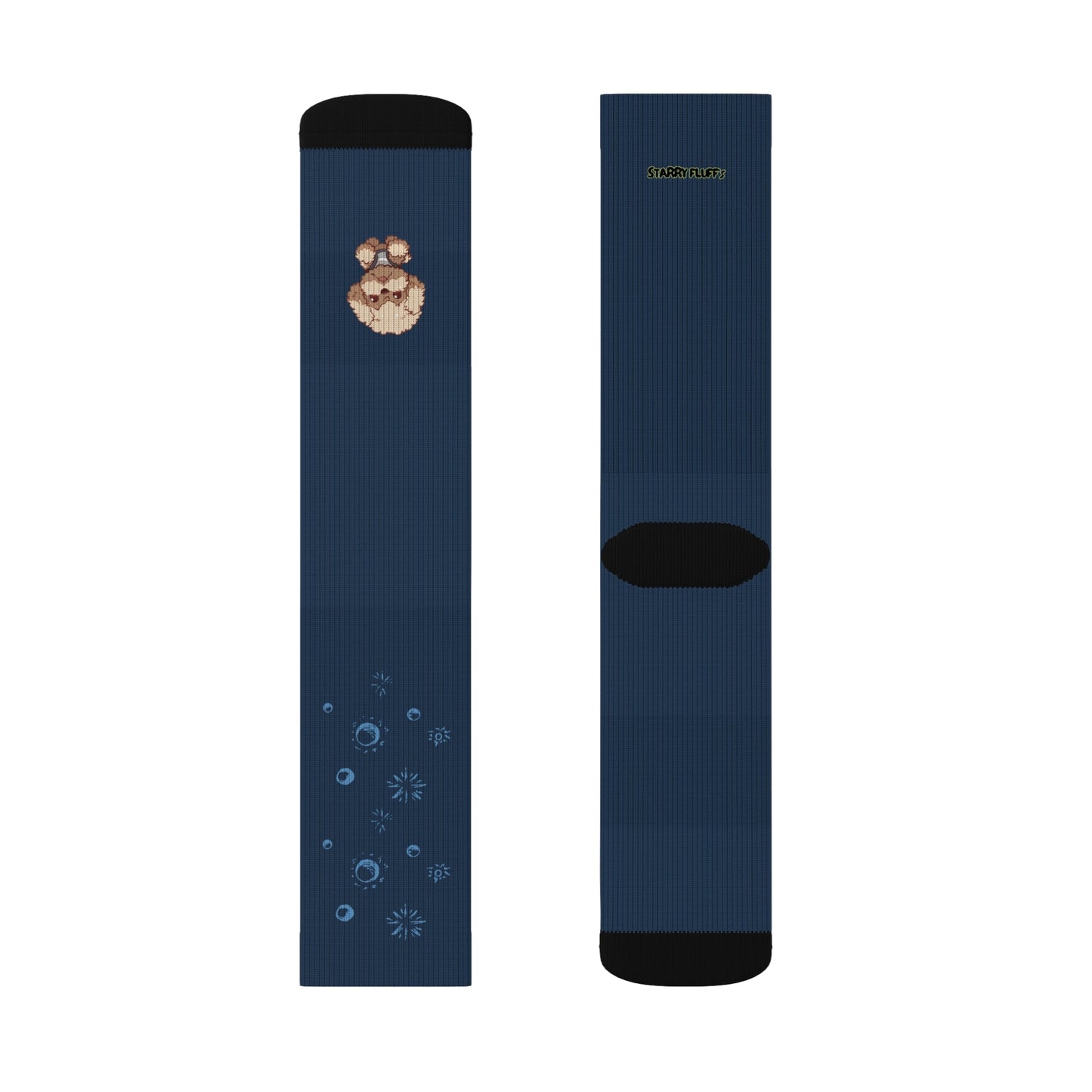 Pookie Poodle Space Adventure Novelty Socks by Starry Fluff