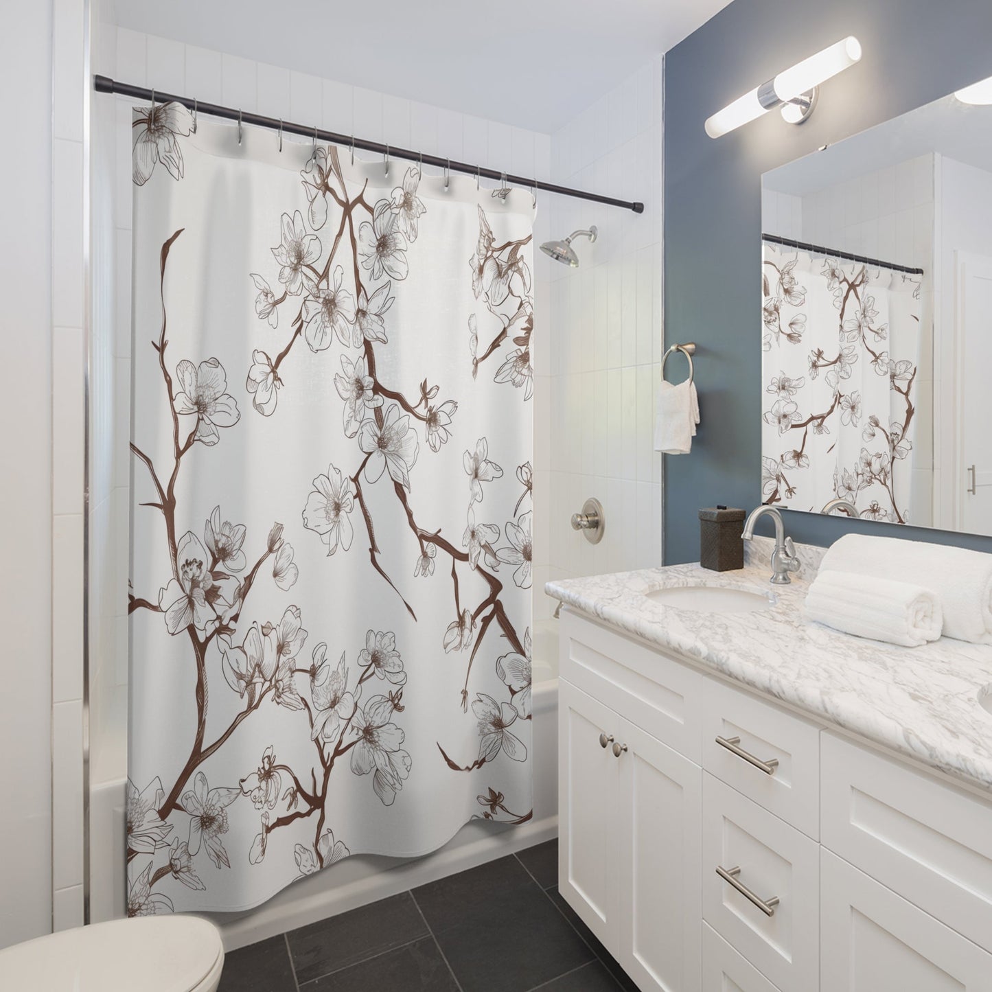 Cherry Blossom Shower Curtain: Embrace the Beauty of Nature in Your Bathroom