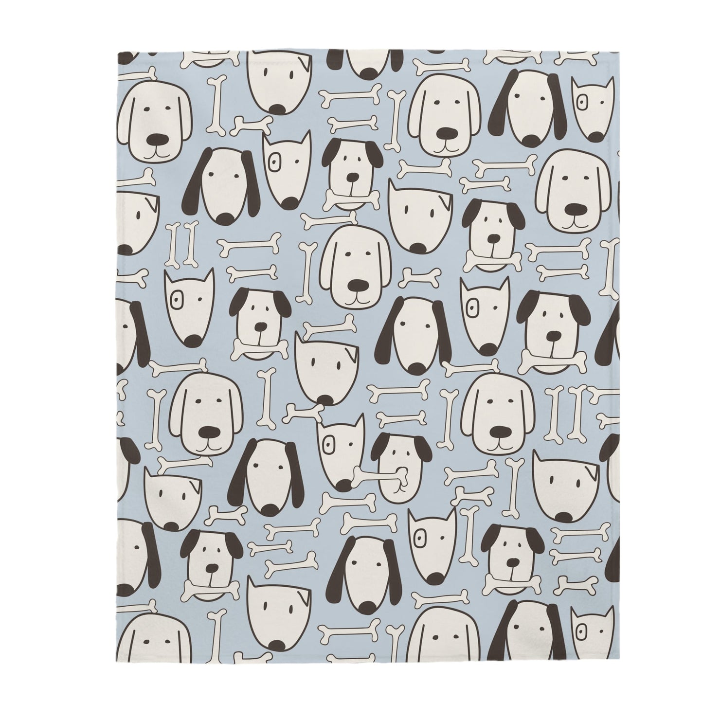 Plush Throw Blanket with Canine Design