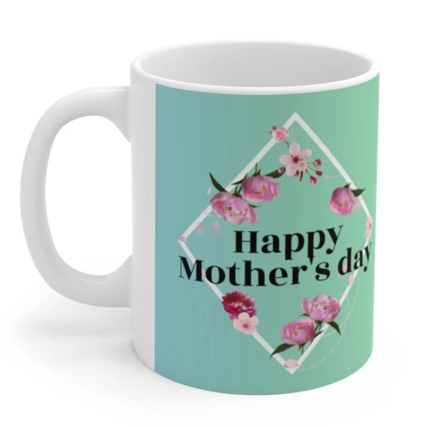 Peony Theme 11oz Mug for a Joyful Mother's Day