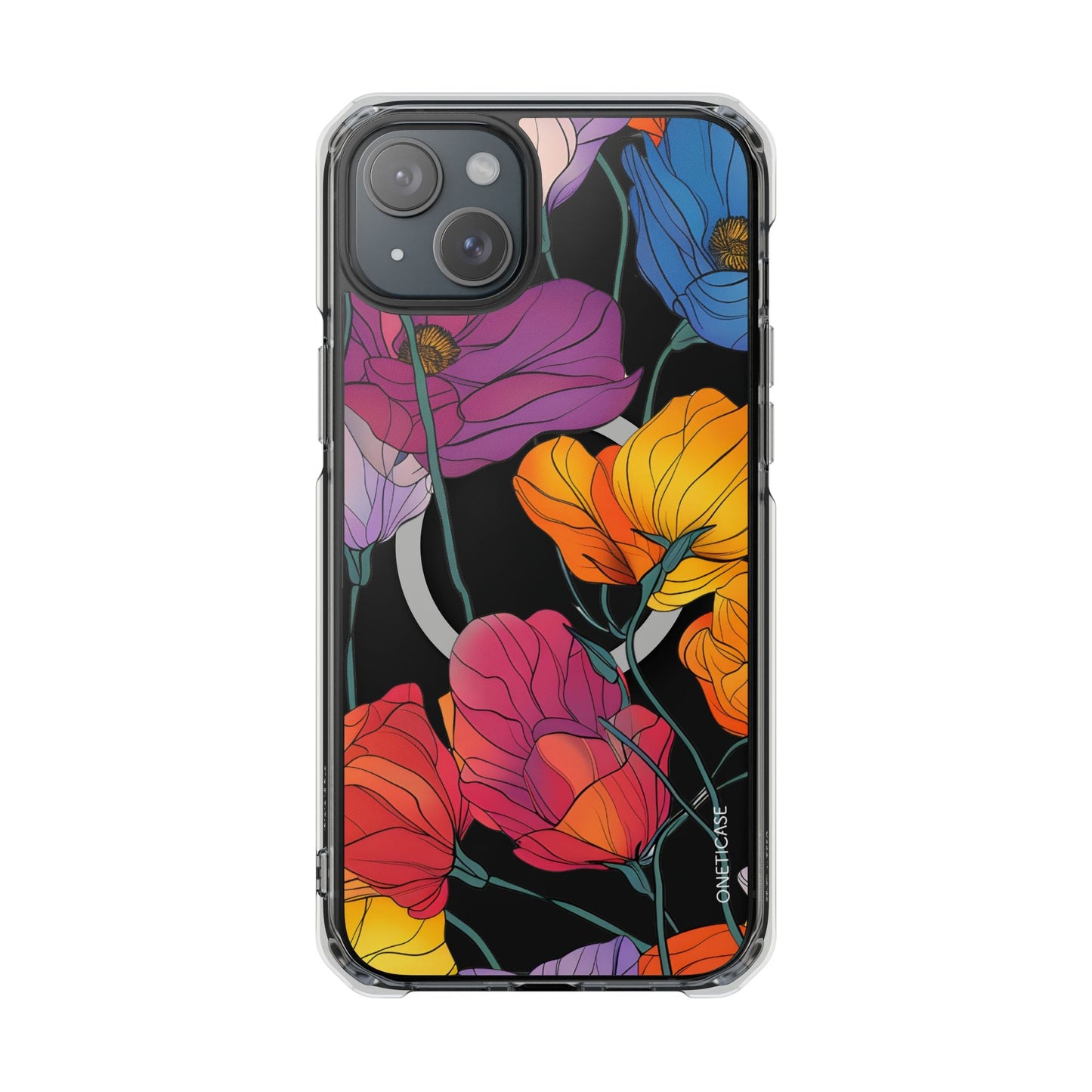 Magnetic Clear Case for iPhone Series - Blossom Design