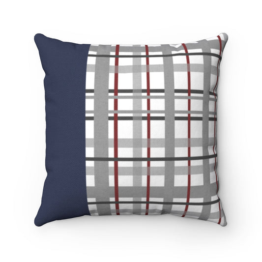 Plaid Design Gray Cushion - Home Decor Accents in 4 Sizes