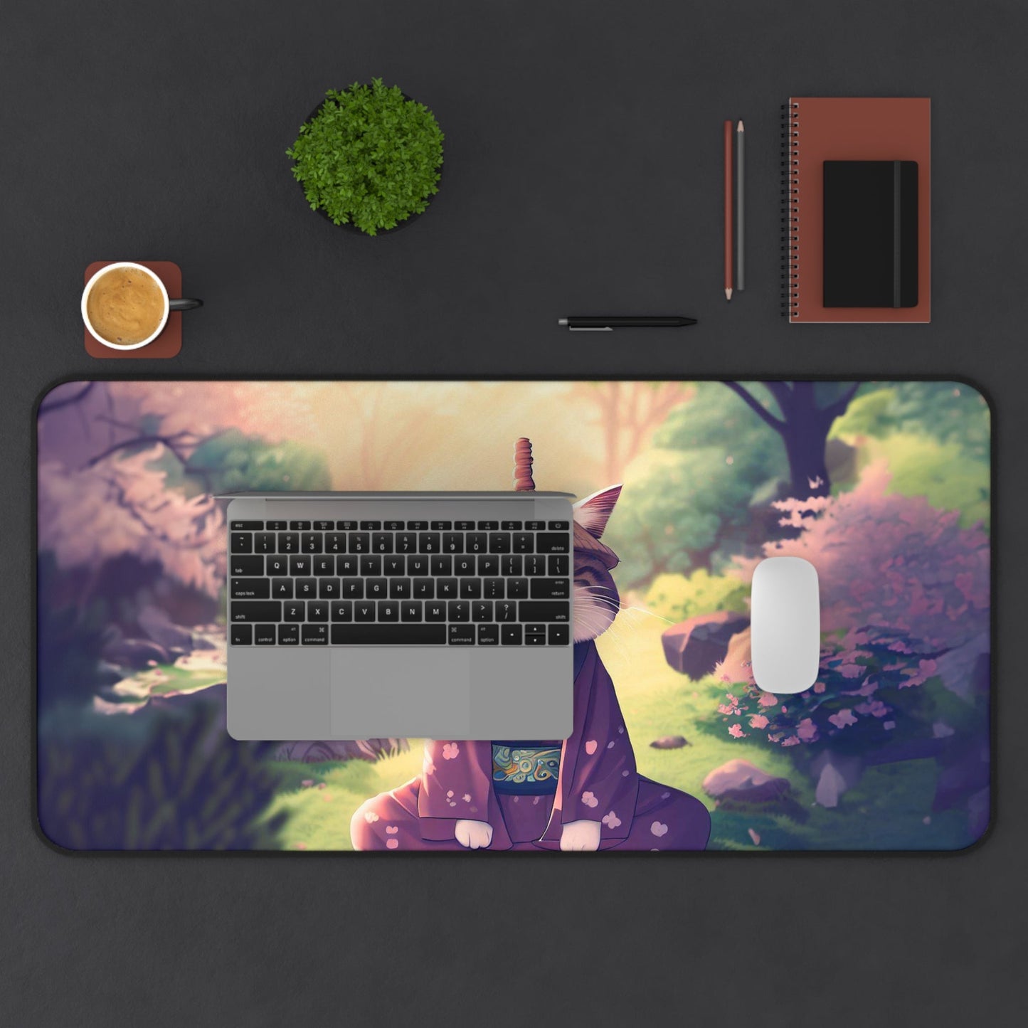 Large Mouse Pad for Zen Cat Meditation