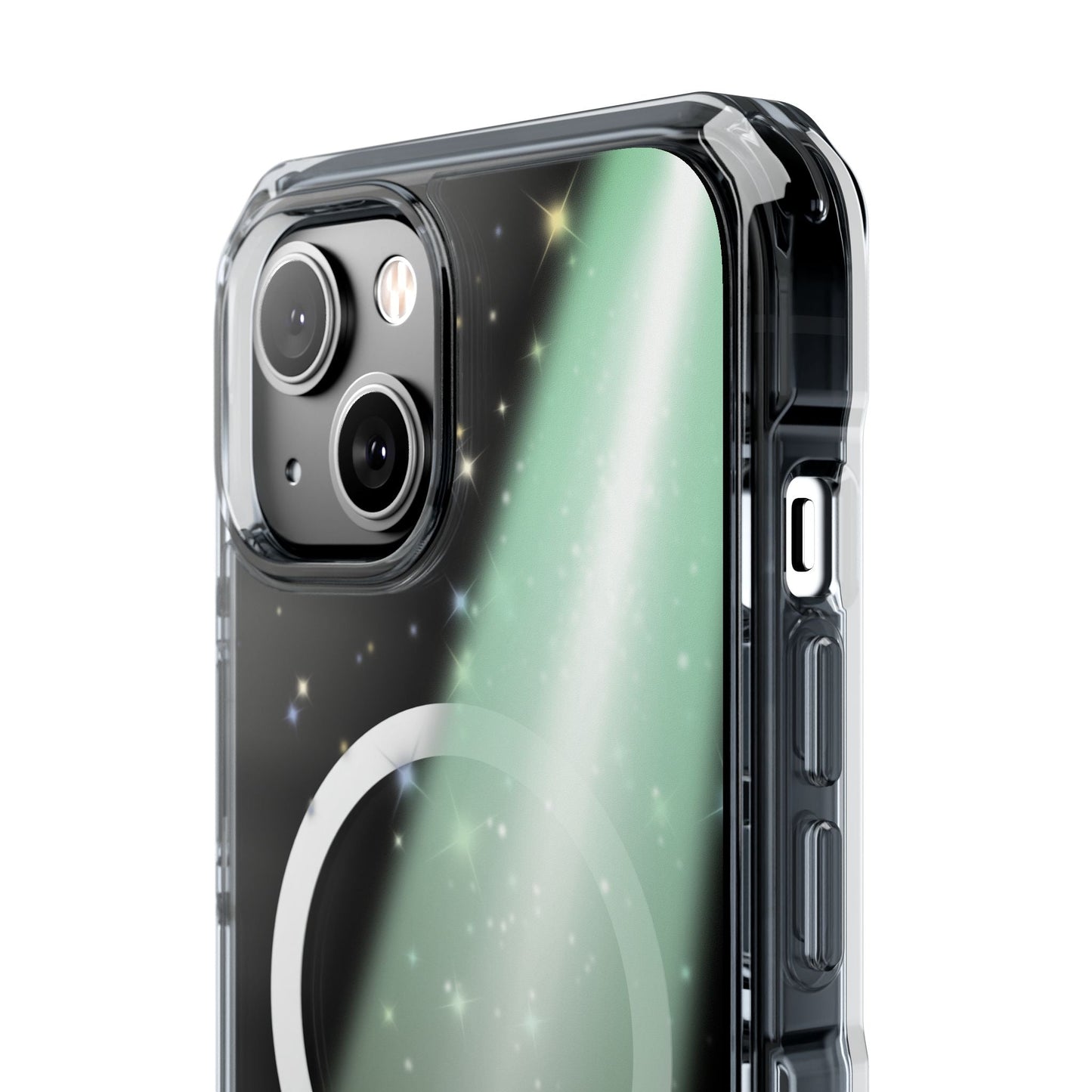 Cosmic Cat Magnetic Clear Case for iPhone by Starry Fluff