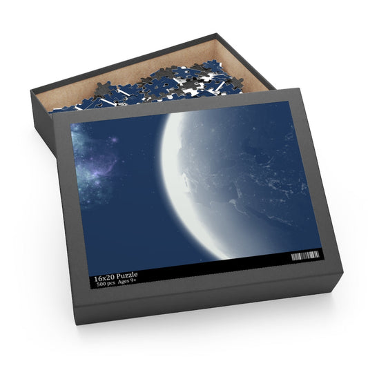 500-Piece Puzzle of the World's Terrain