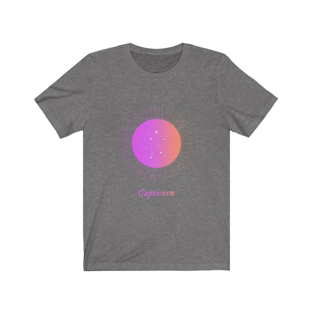 Gradient T-Shirt for Women with Capricorn Zodiac Sign