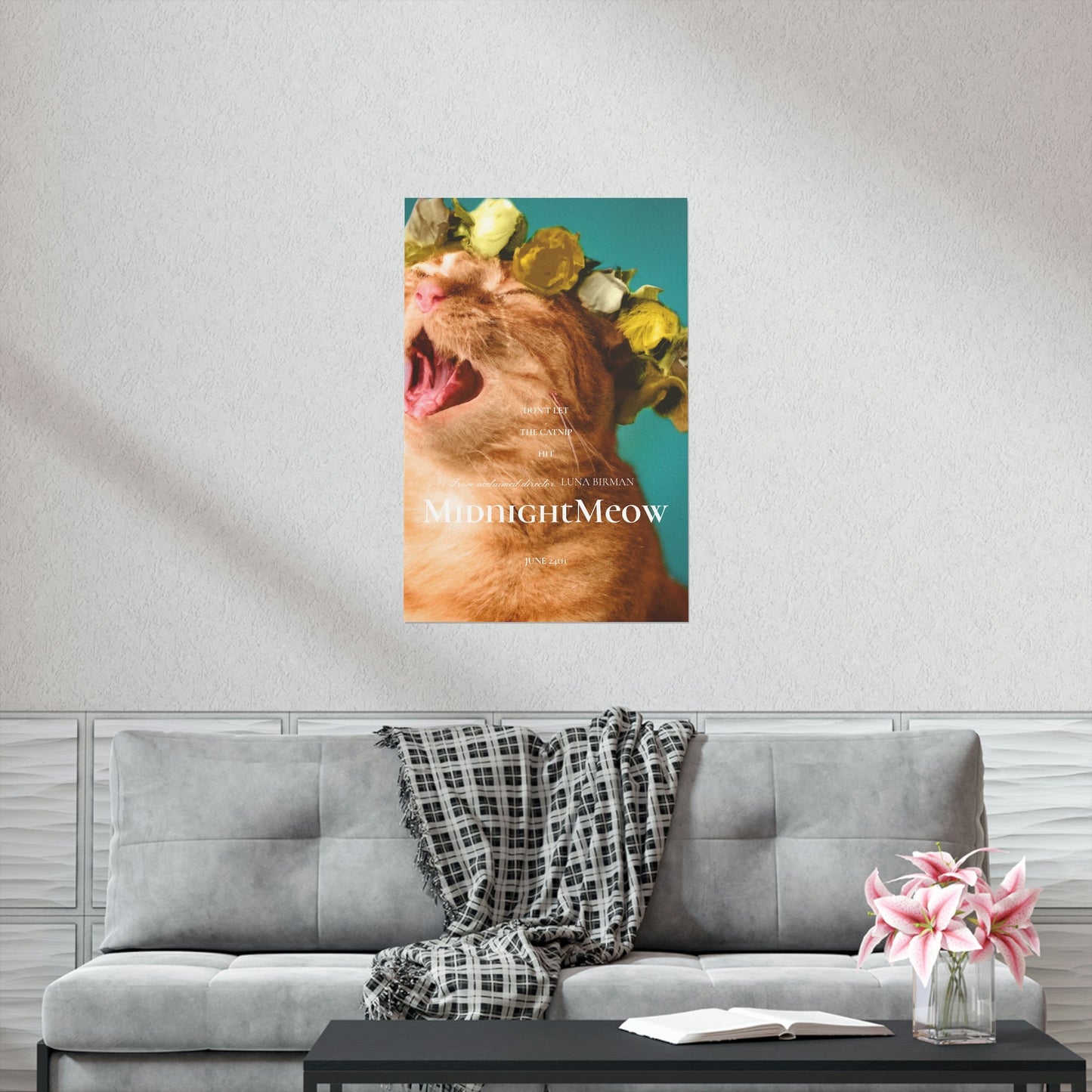Cat Movie Poster: Midnight Meow