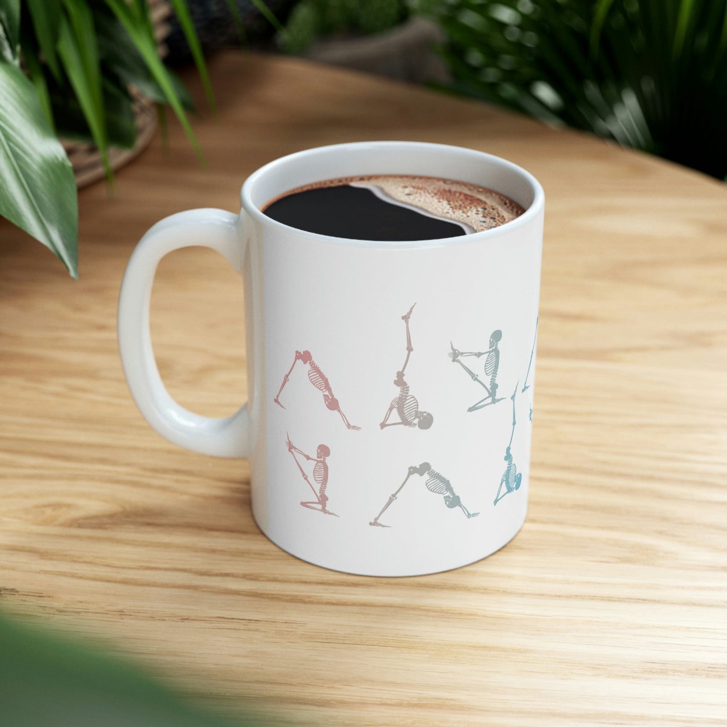 Yoga Poses Skeleton Mug