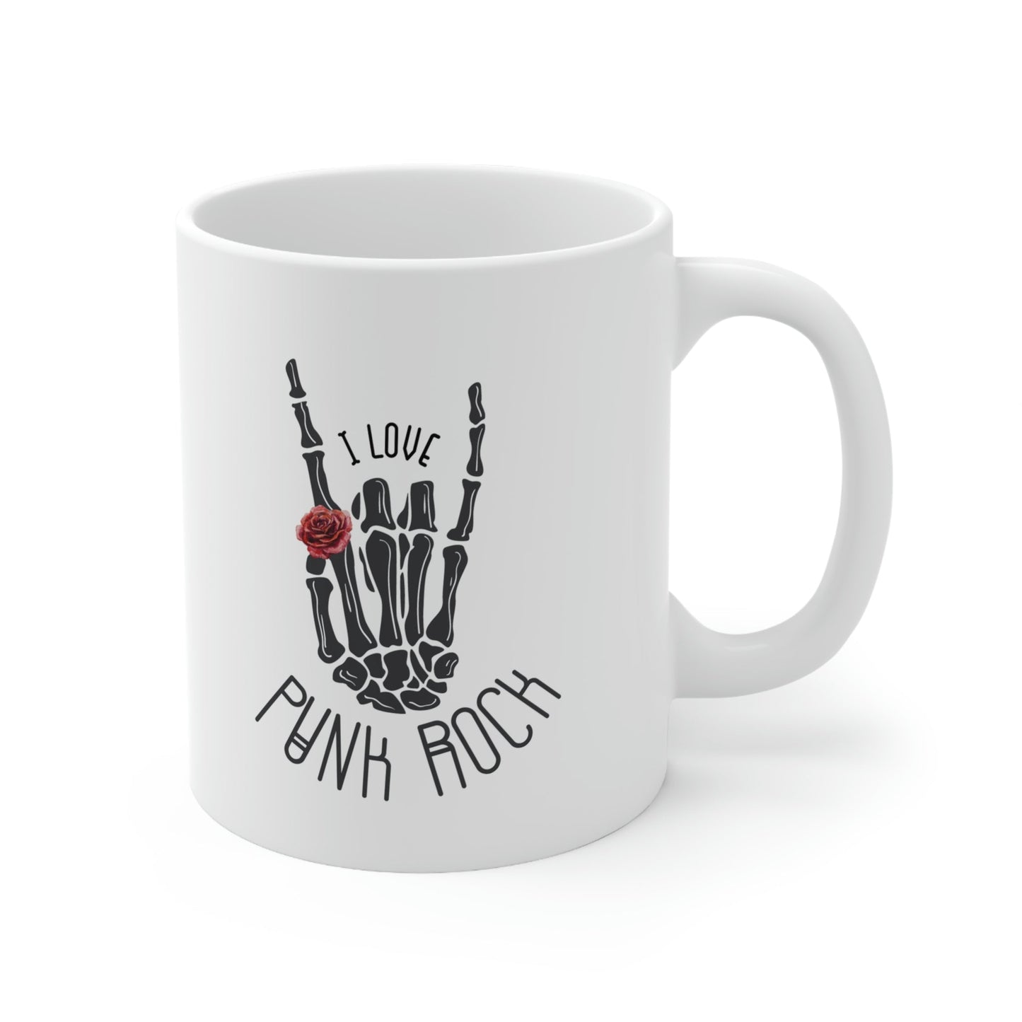 Punk Rock Skeleton Hand Mug