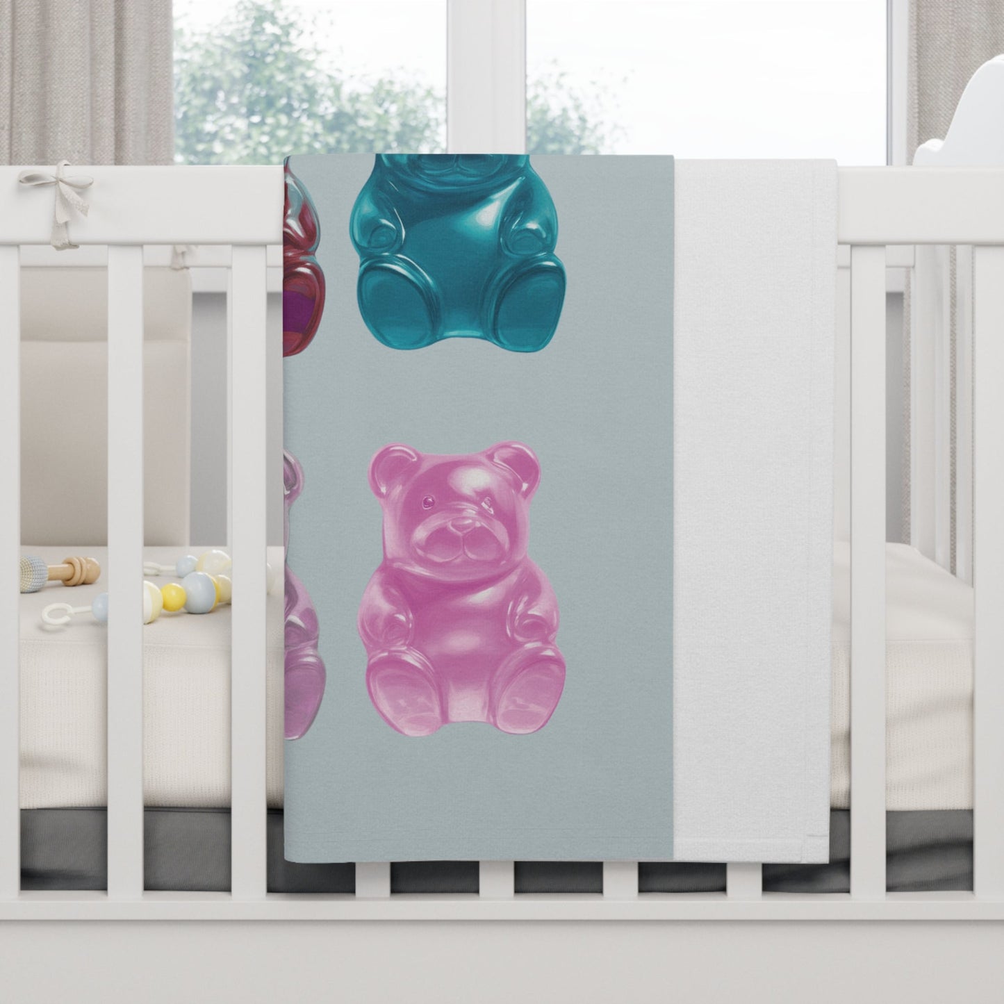 Soft Fleece Baby Blanket in the Shape of a Gummy Bear