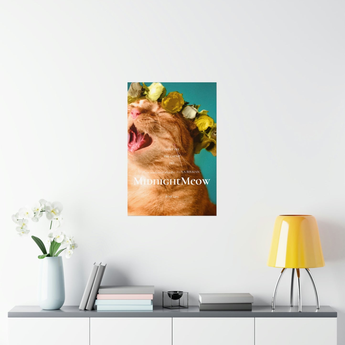 Cat Movie Poster: Midnight Meow