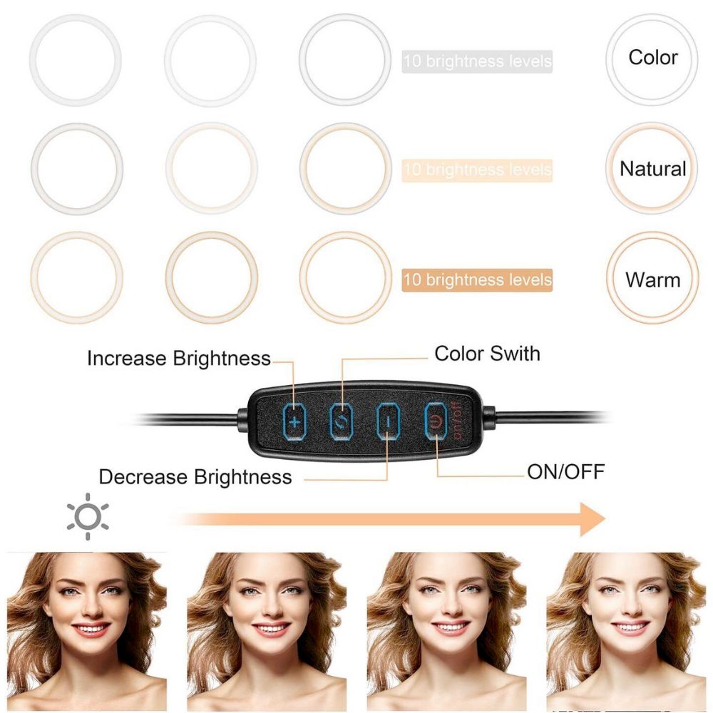 Enhanced LED Ring Light with Adjustable Stand
