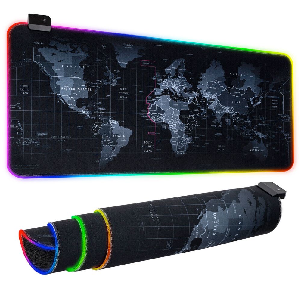 Map of the World Dragon RGB Gaming Mousepad