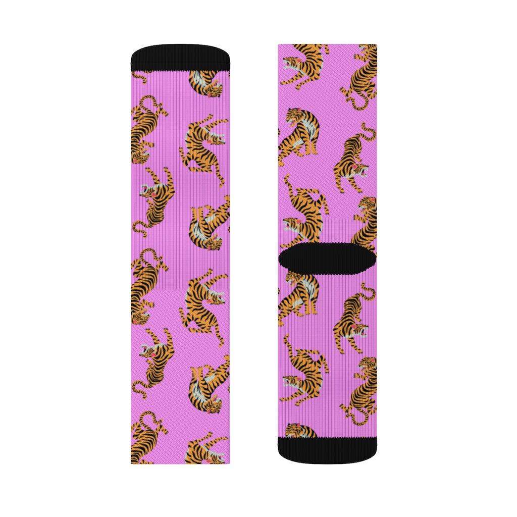 Pink Tiger Fun Novelty Socks