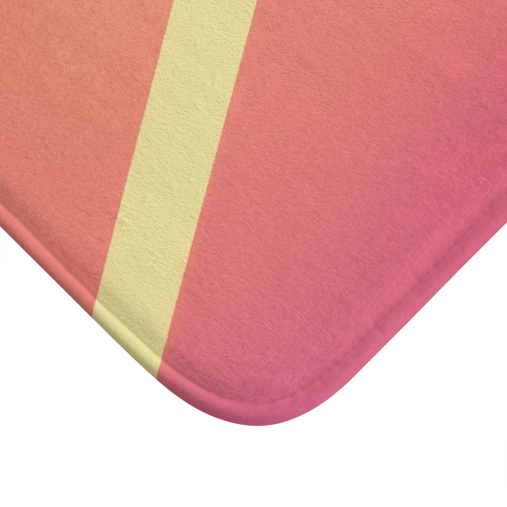Gradient Pink Abstract Bathroom Rug Home Decor