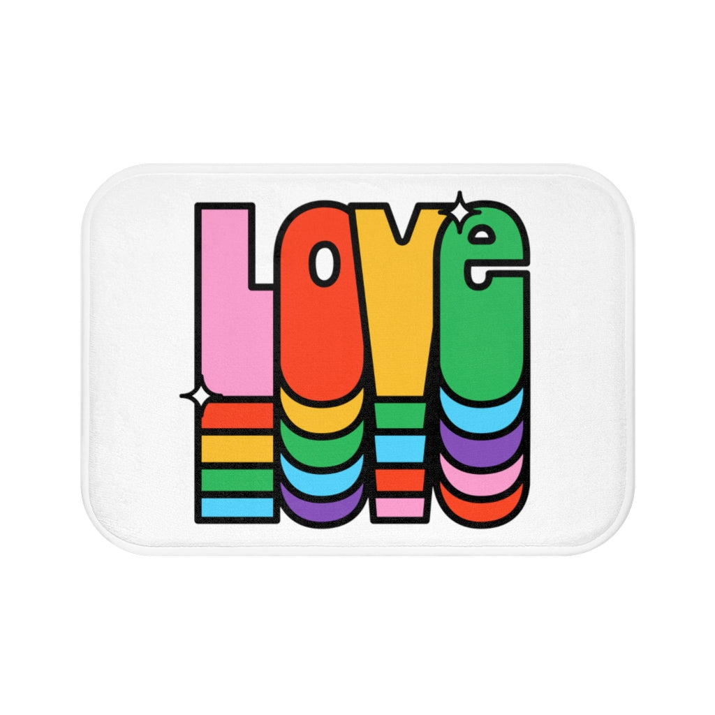 Love Rainbow Bath Mat