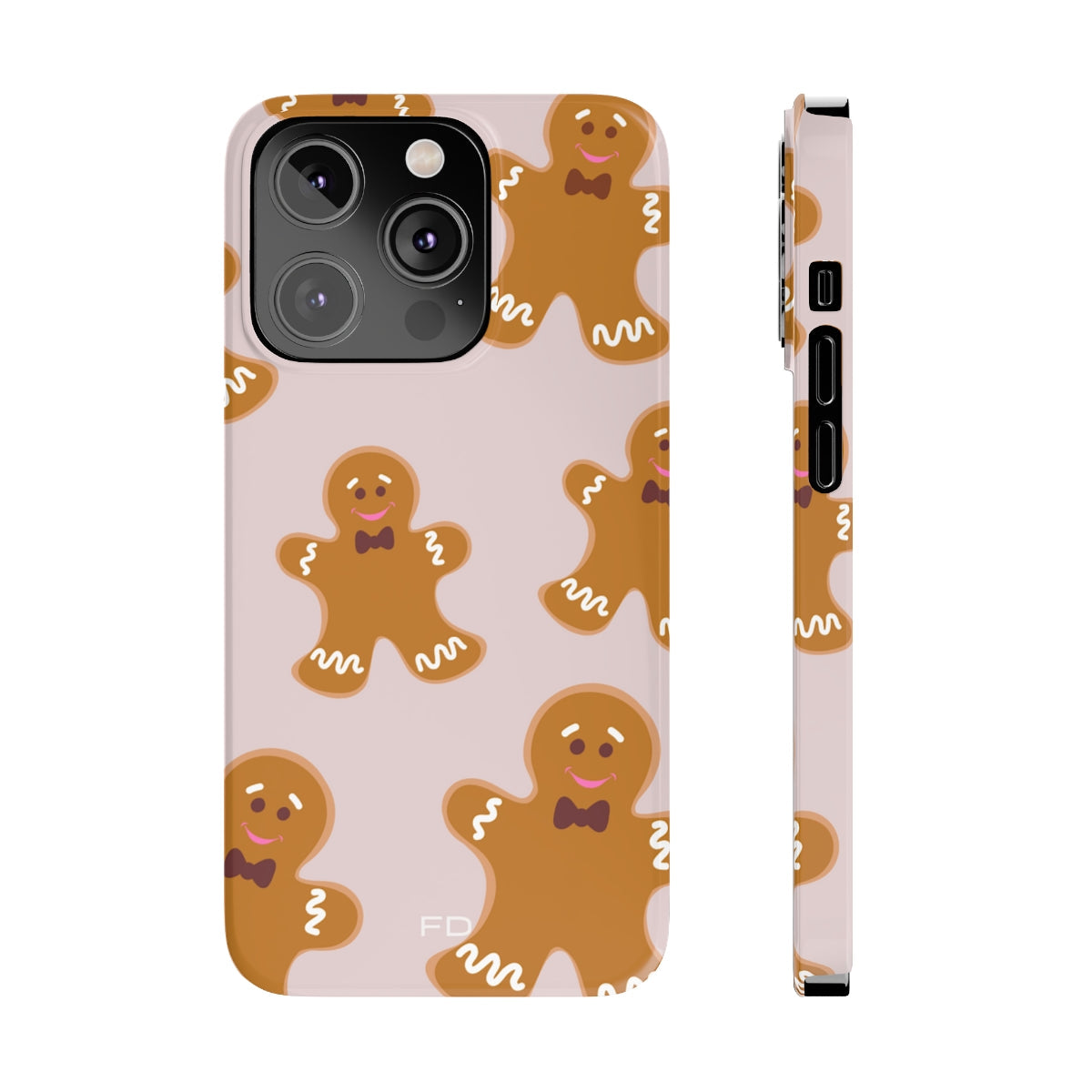 Slim Case for iPhone - Gingerbread Cookie Design