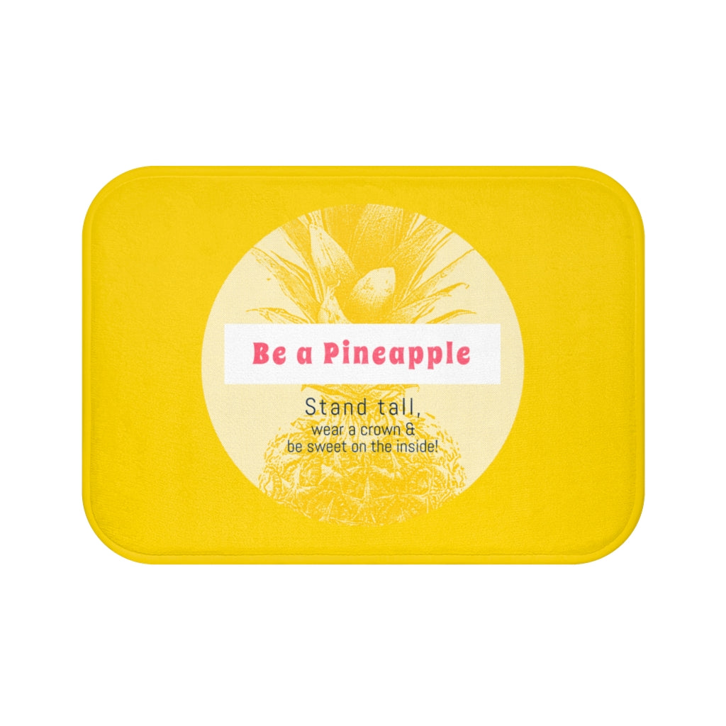 Pineapple Vibes Inspirational Bath Mat