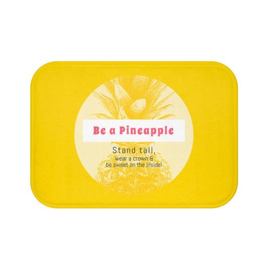 Pineapple Vibes Inspirational Bath Mat