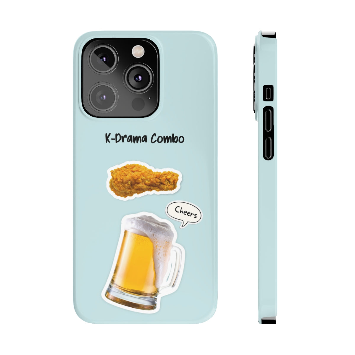 Slim iPhone 14, 14 PRO, 14 PRO MAX Case for Crispy Chicken and Brew Lovers