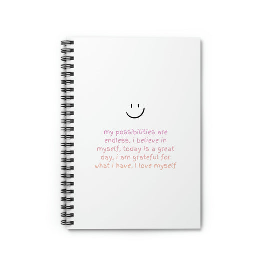 Spiral Notebook for Encouraging Affirmations