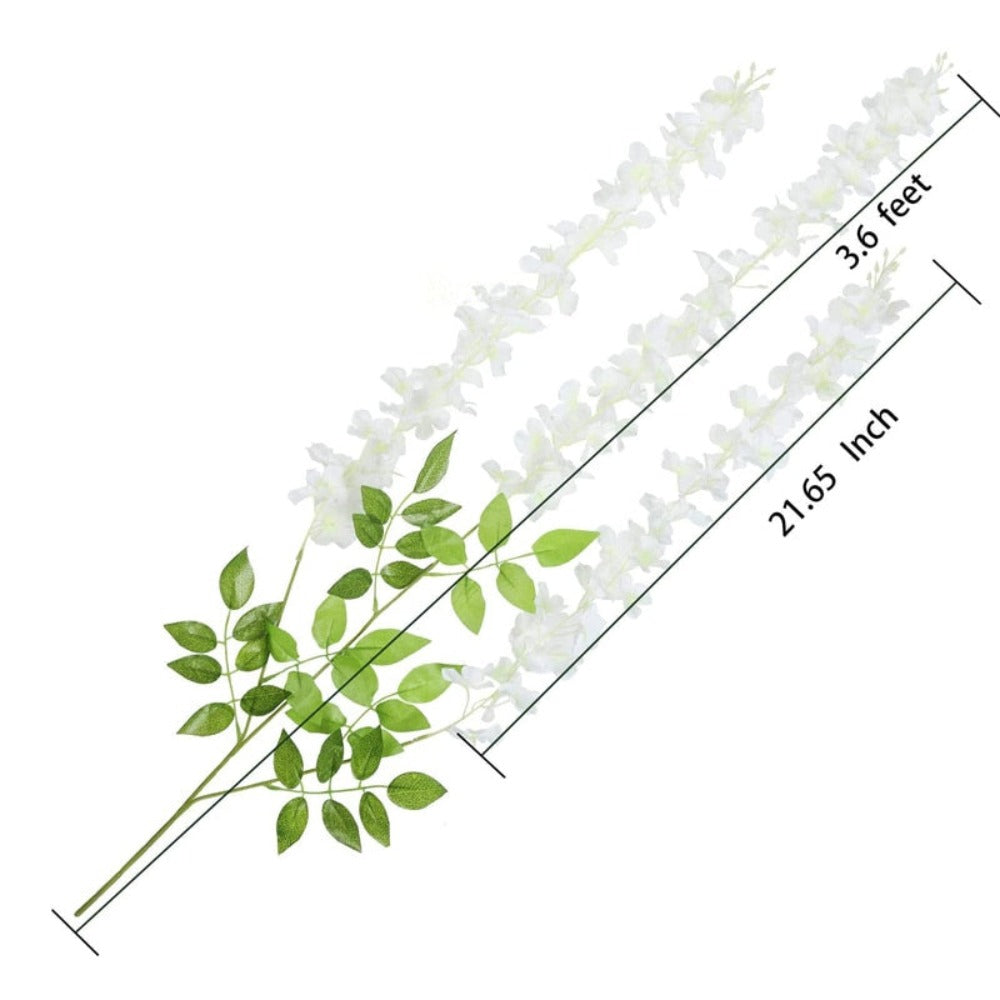 12 Floral Plastic Wisteria Pieces for Party Decoration
