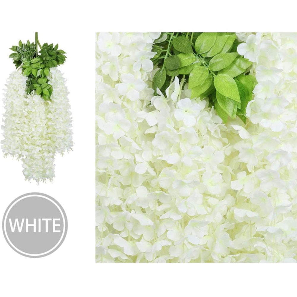 12 Floral Plastic Wisteria Pieces for Party Decoration