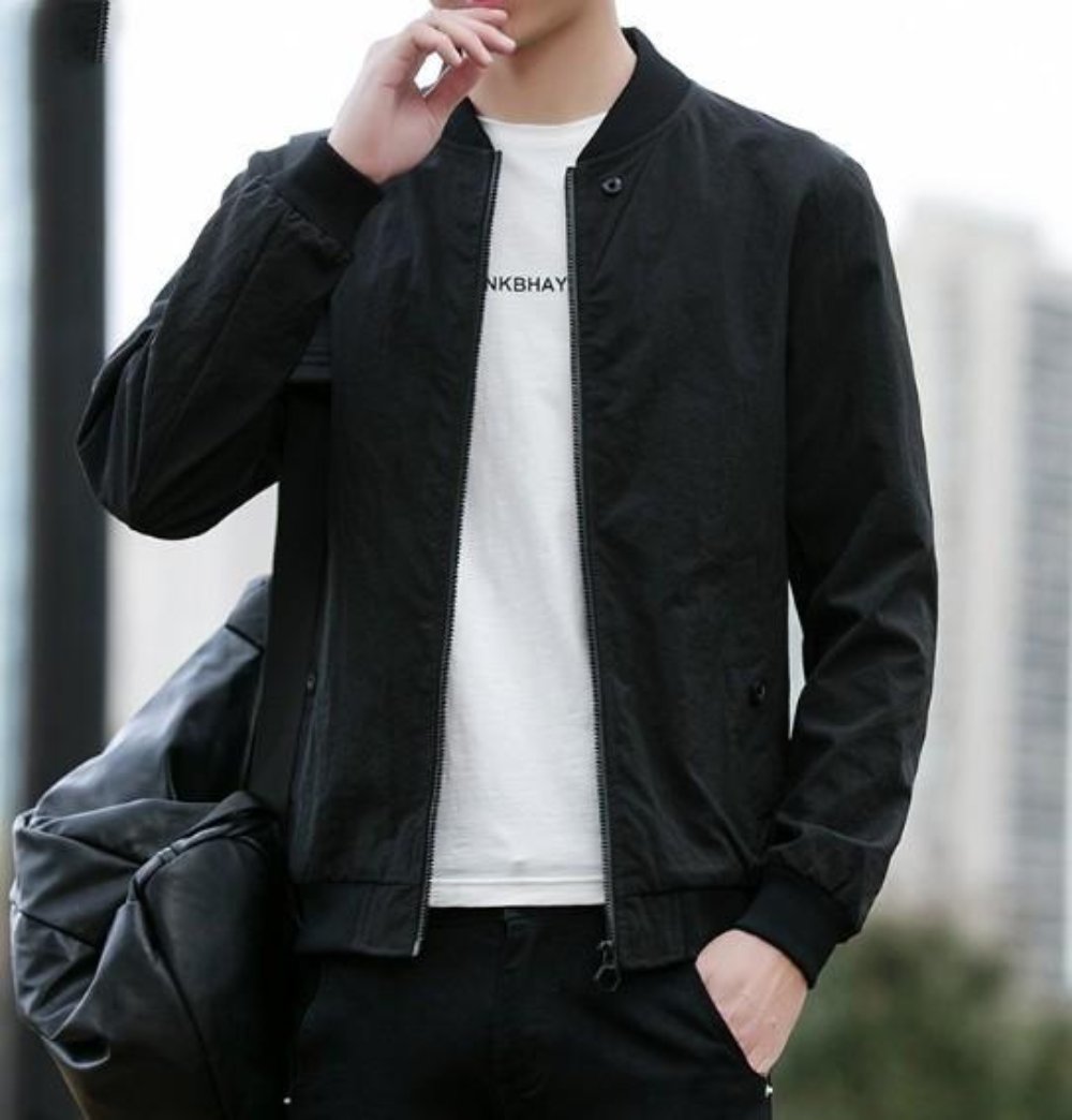 Core Meaning Clear: Men's Windproof Bomber Coat